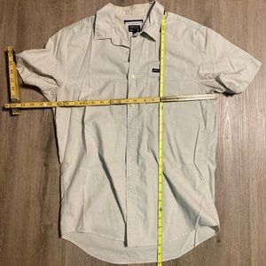 RVCA Lightweight tan button down short sleeve size M